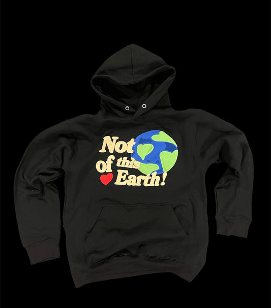 Black Not Of This Earth Hoodie